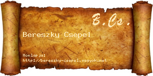 Bereszky Csepel névjegykártya